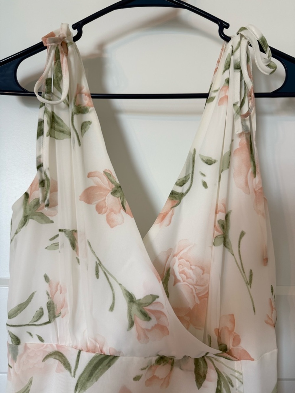 Romantic Possibilities Maxi Euro Summer Dress with Blush Floral Print - Picture 2 of 6
